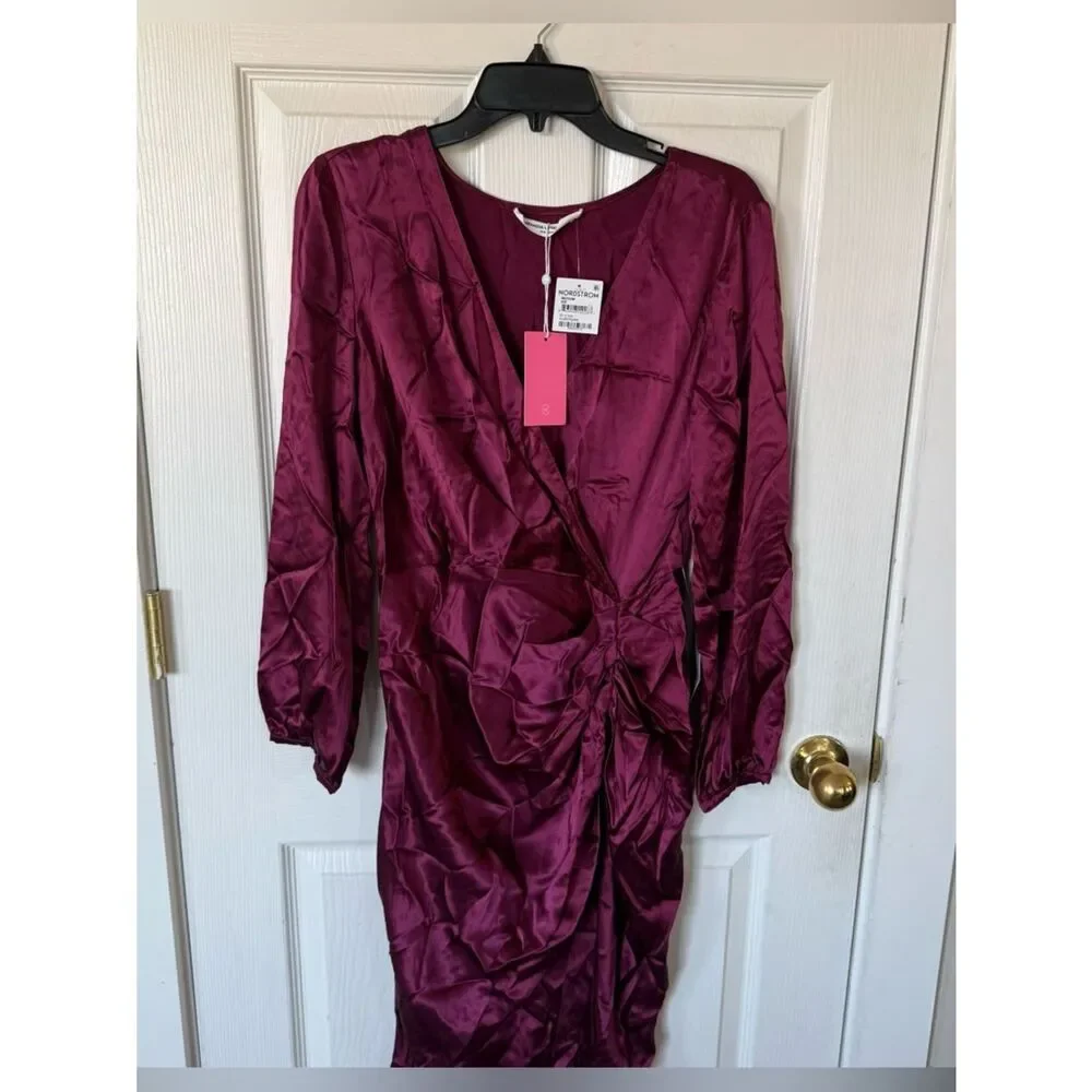Amanda Uprichard Roma long sleeve silk dress • Medium